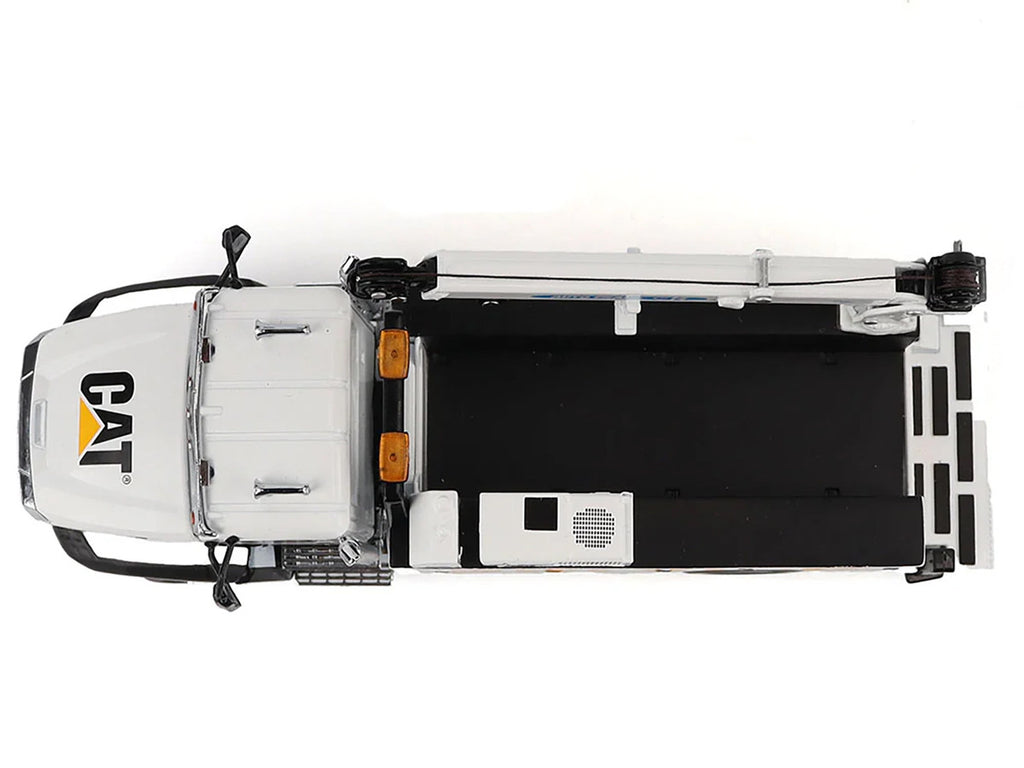 CAT Caterpillar CT660 Auto-Crane Titan 85 Truck with Miller EnPak White "Transport Series" 1/50 Diecast Model by Diecast Masters-1